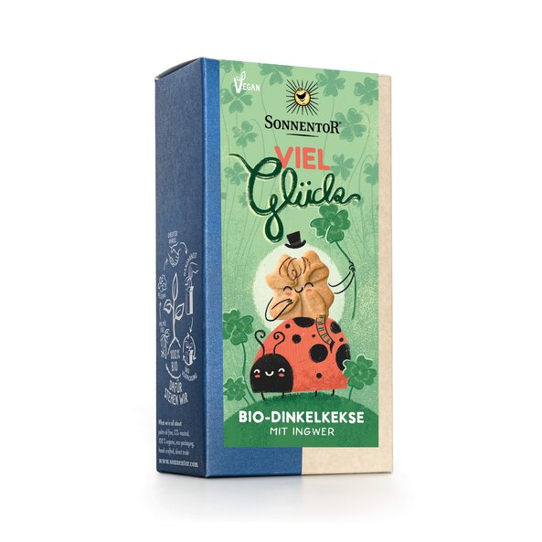 Viel Glück Kekse bio 100 g, Packung