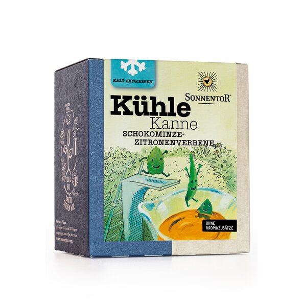 Schokominze-Zitronenverbene Kühle Kanne bio, Teepyramiden | © SONNENTOR